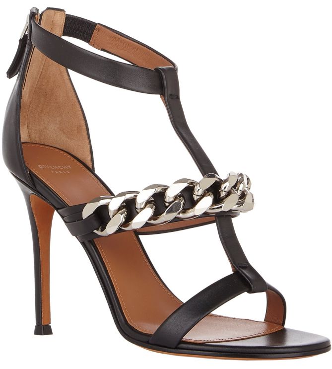 givenchy mirtilla chain link t strap sandals