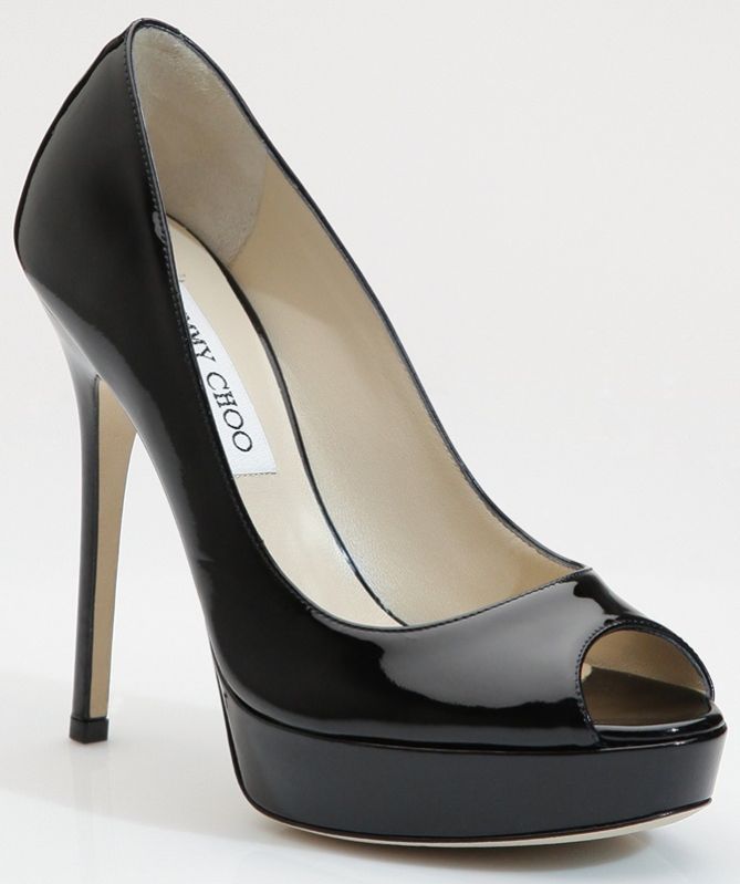 jimmy choo crown peep toe pumps