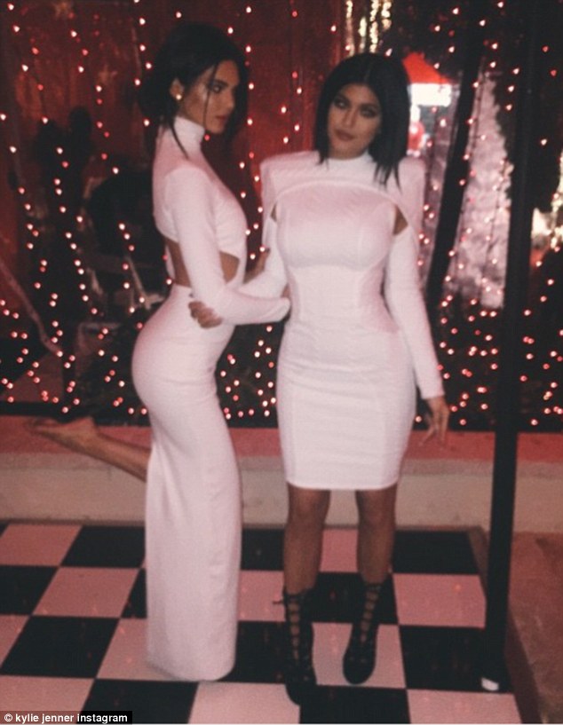 kendall kylie christmas eve party white dresses alia booties
