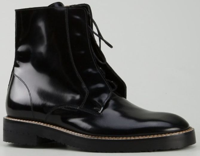 maison martin  margiela burnished leather boots 2