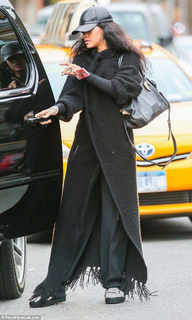 rihanna nipples sheer sweater new york november 2014 3