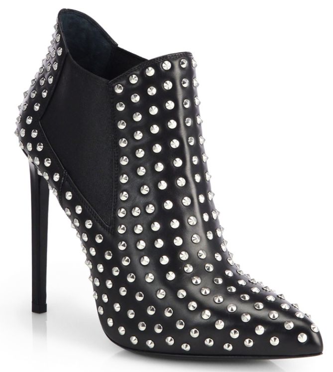 saint laurent paris studded boots