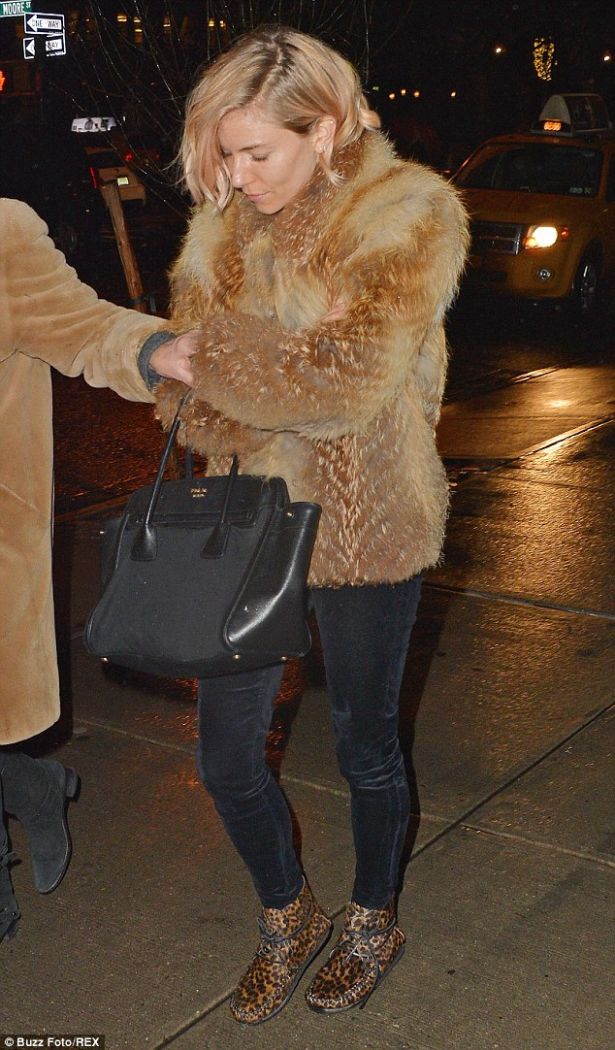 sienna miller fur coat leopard loafers isabel marant 6