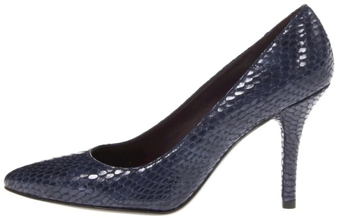 stuart weitzman power pumps in navy snake