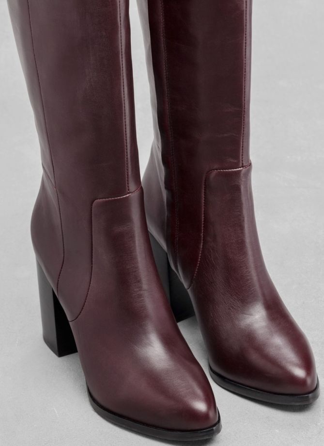8 Other stories leather knee boots