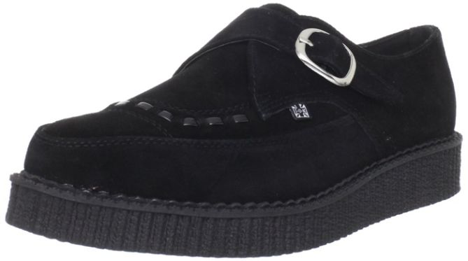 TUK creepers buckle suede