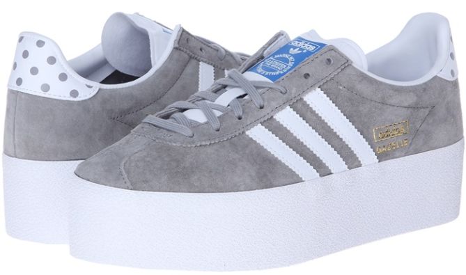 adidas gazelle og platform sneakers gray