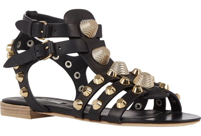 balenciaga studded arena flat sandals