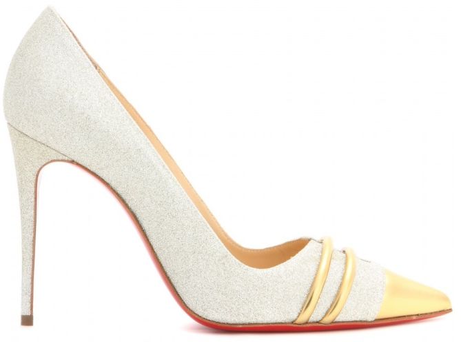 christian louboutin double front glitter pumps 2