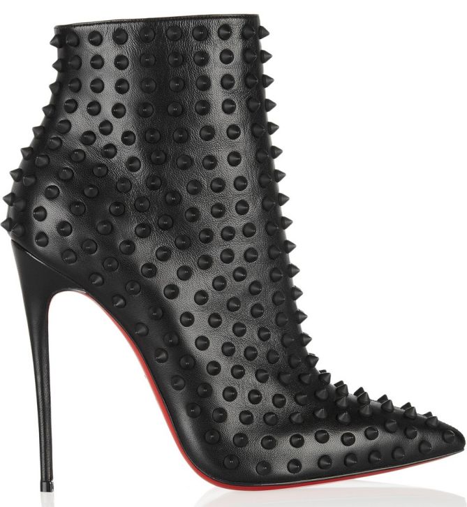 Gwen Stefani in Studded Louboutin Booties and Check Pants, Hit or