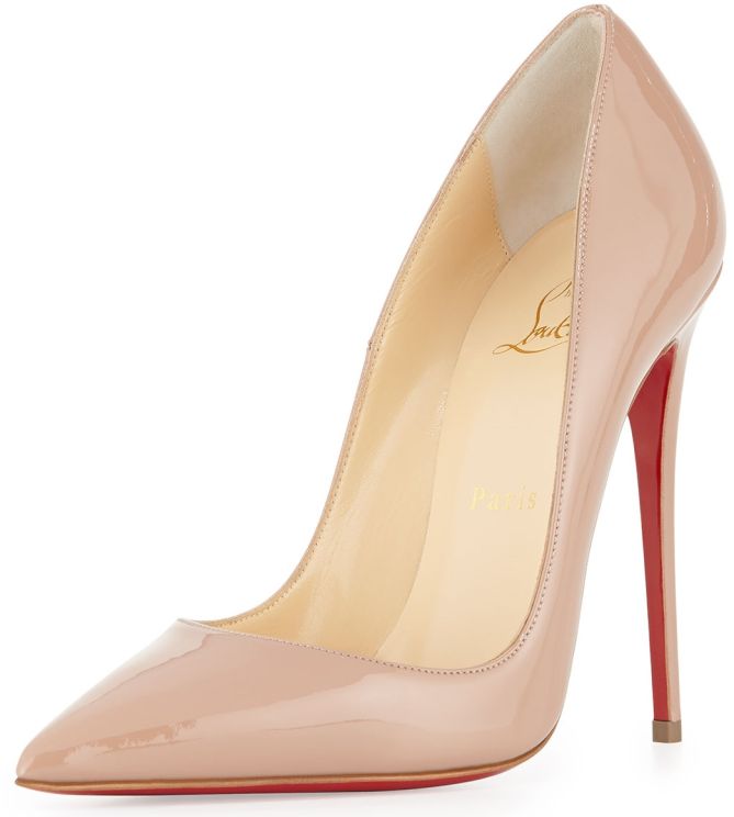 christian louboutin so kate pumps in nude patent