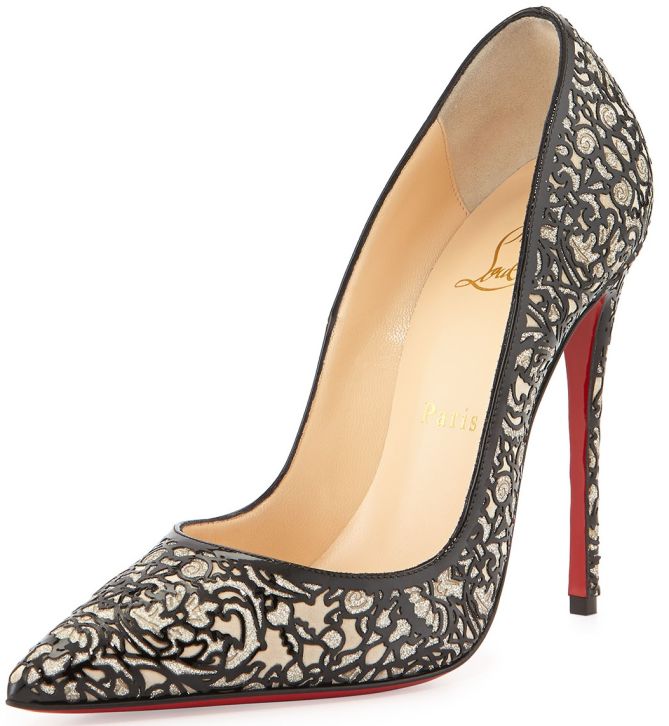 christian louboutin so pretty glitter pumps