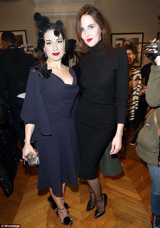 dita von teese pompom louboutin alexis mabille fashion show paris january 2015 4