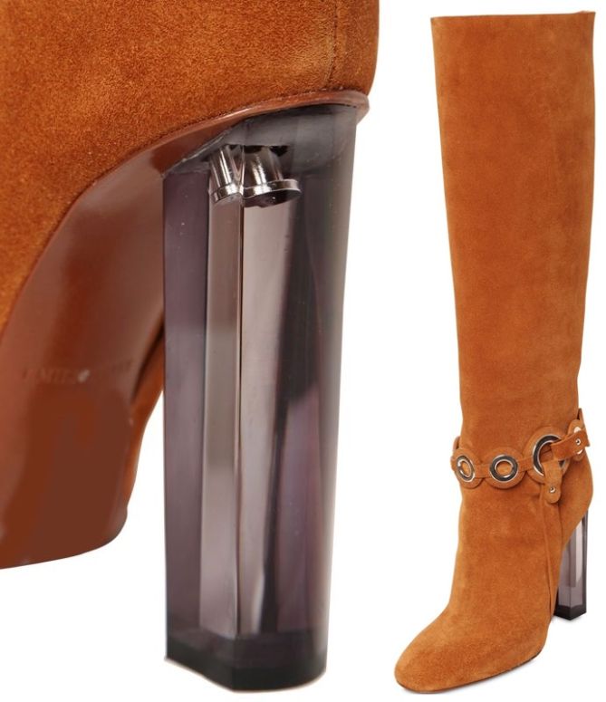 emilio pucci suede knee boots with plexiglass heels 00-horz