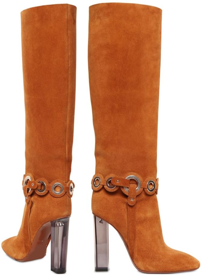 emilio pucci suede knee boots with plexiglass heels 3-horz