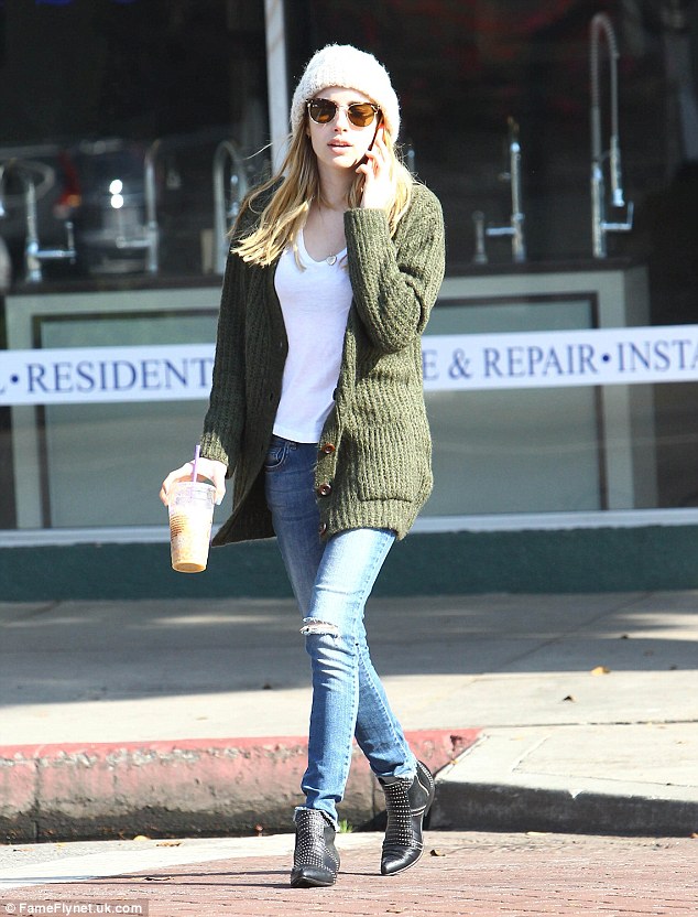 emma roberts anine bing studded boots style 2
