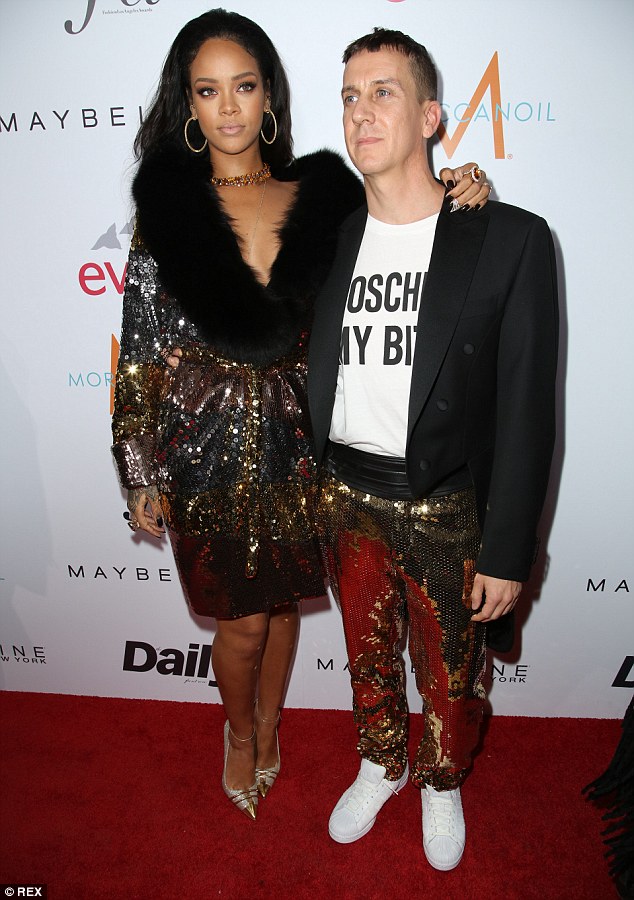 rihanna daily fashion los angeles awards sequin jacket christian louboutin pumps 57