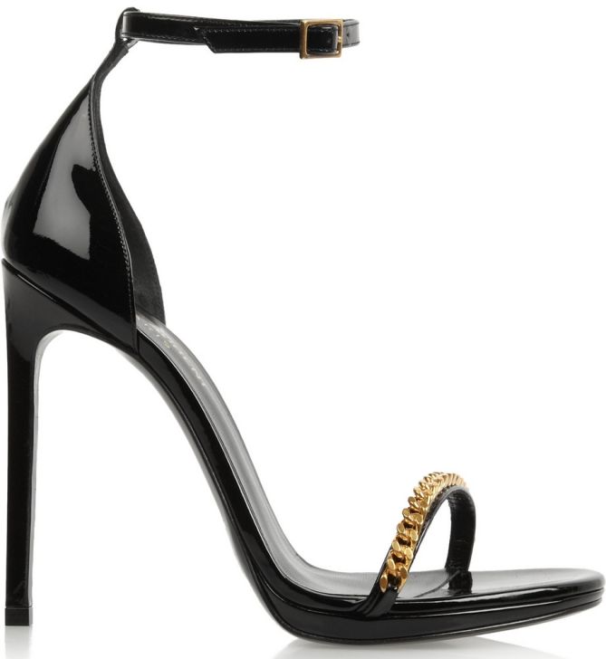 saint laurent jane ankle strap sandals chain