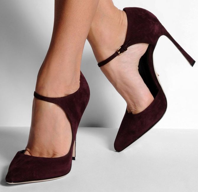 sergio rossi dali pumps burgundy