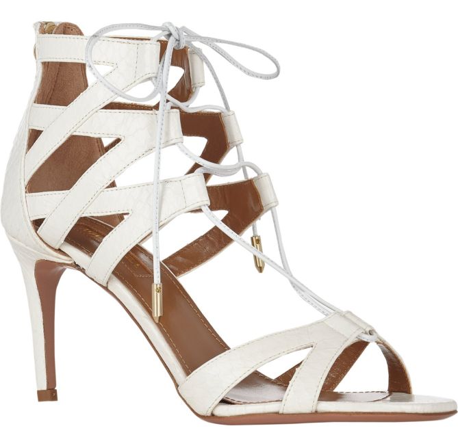 aquazzura lace up sandals