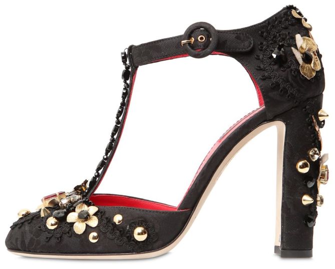 dolce gabbana embellished t strap pumps 2