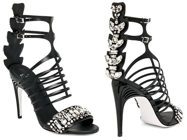 fendi crystal croc and leather cage sandals-horz