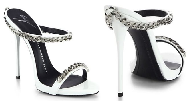 giuseppe zanotti chain mule sandals-horz