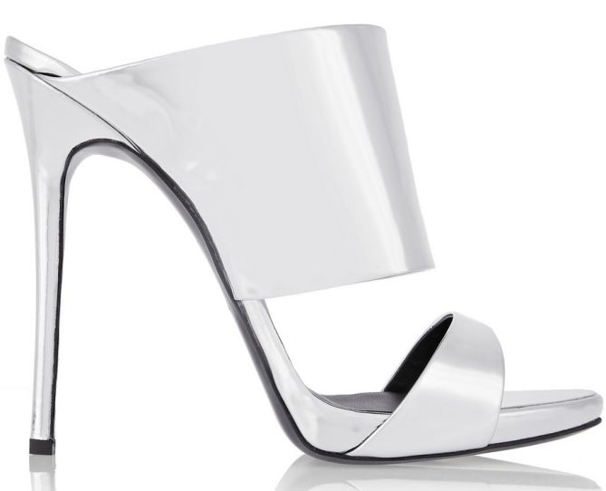 giuseppe zanotti coline silver mules strappy