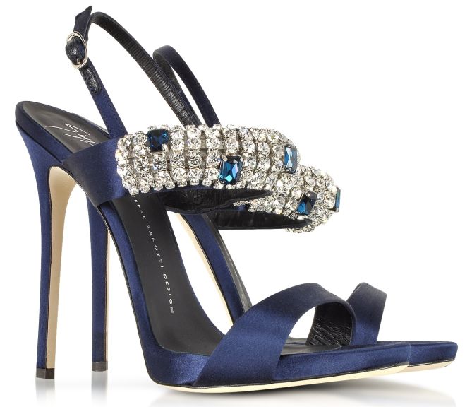 giuseppe zanotti jeweled sandals satin blue 2