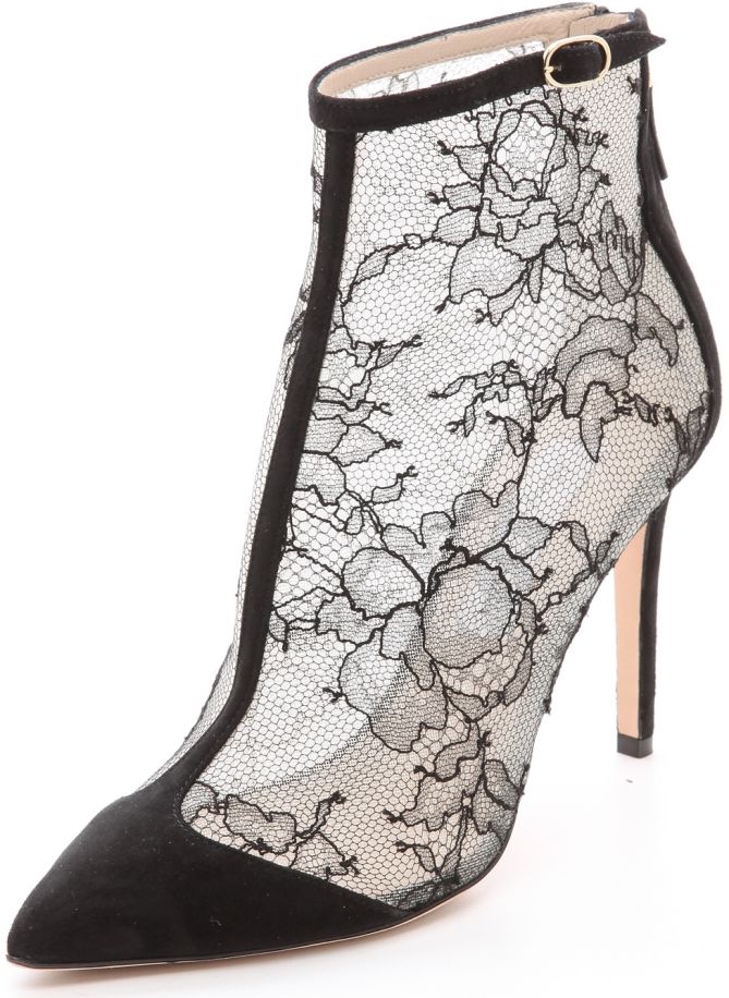 monique lhuillier nicole lace booties