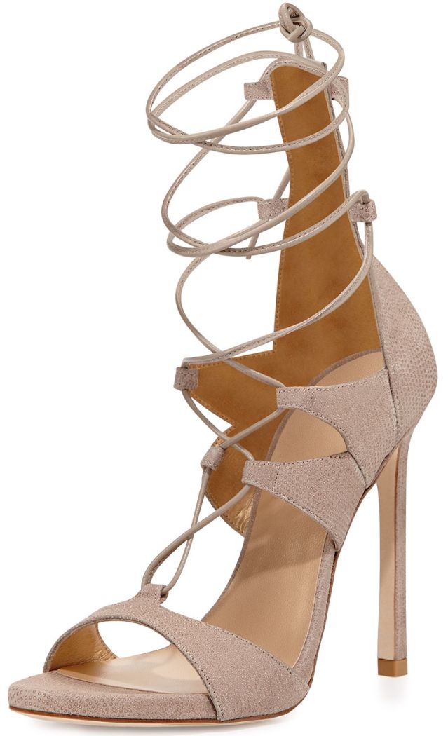 stuart weitzman lace up sandals