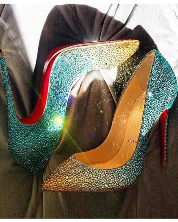 Christian Louboutin Pigalle Follies Strass 120 Mm Shoes Post