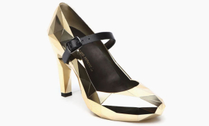 United Nude Lo Res Pump Gold Chromed Shoes Post