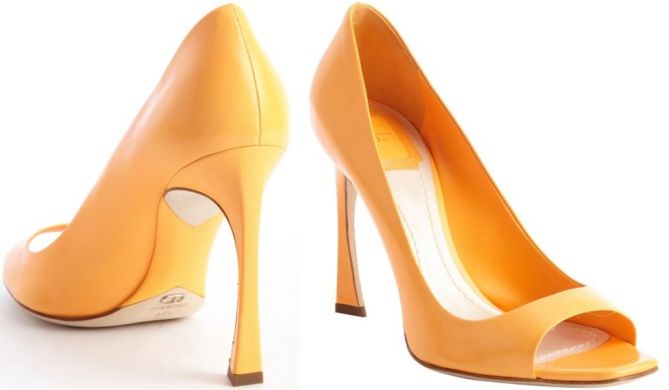 christian dior peep toe flared heel pumps 2-horz