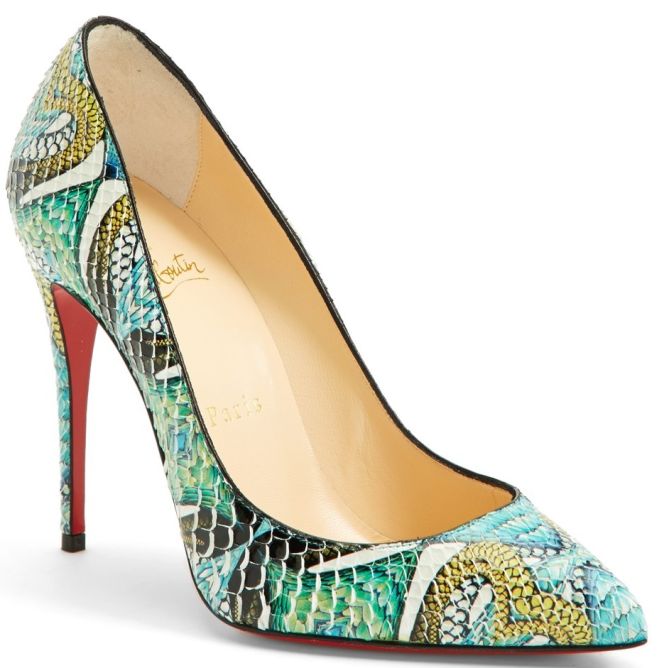 christian louboutin pigalle hand painted snake