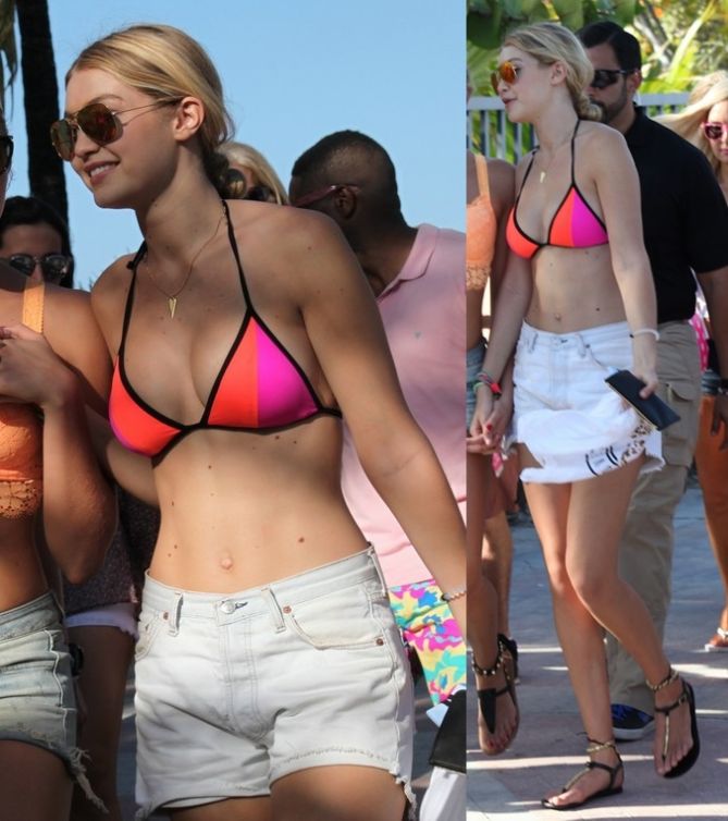 Gigi Hadid Wears a Bikini in Miami with Cody Simpson