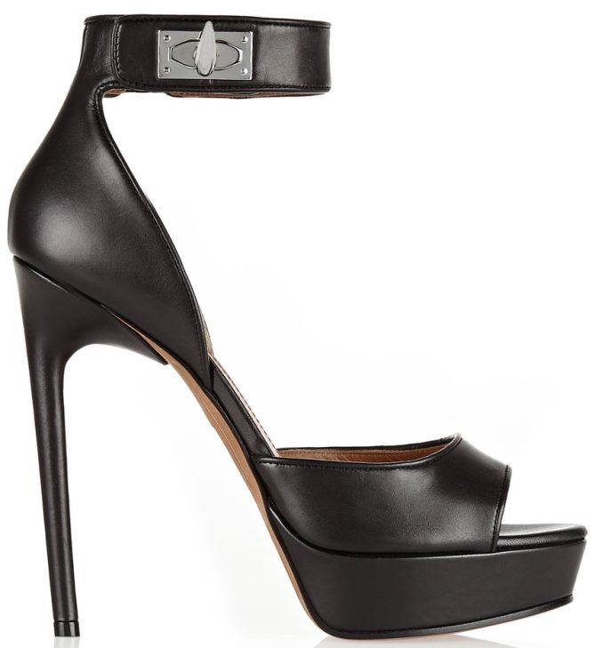 givenchy shark lock platform sandals