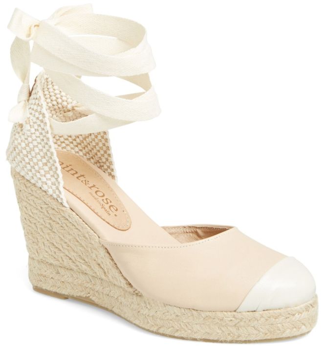 mint rose portofino ankle tie wedge espadrille