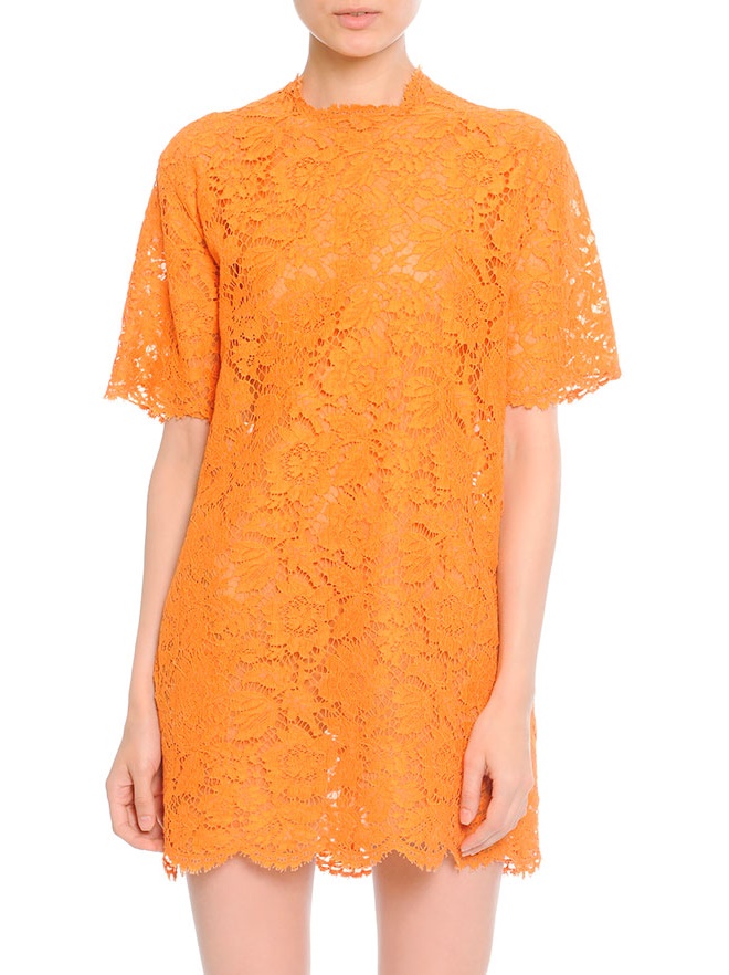 valentino short sleeve lace dress tunic