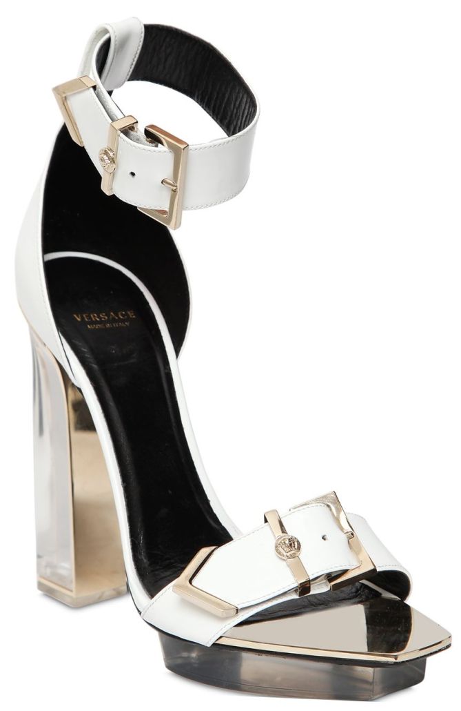 versace plexiglass platform sandals 23