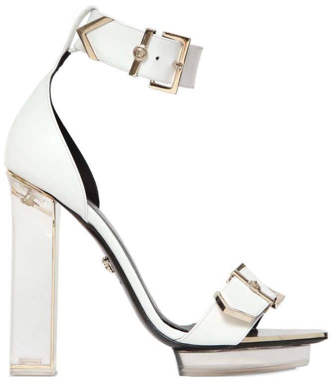 versace plexiglass platform sandals