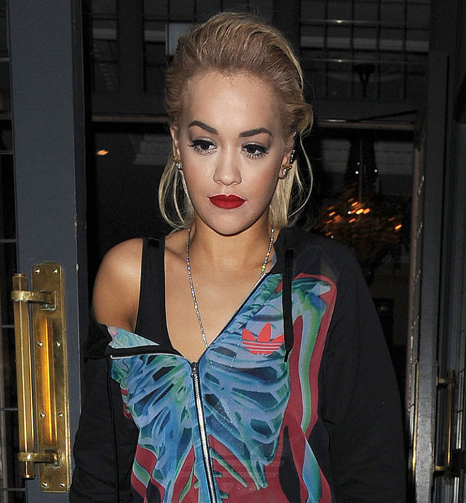 Rita-Ora-in-Adidas-Skeleton-Track-Suit-at-Harrods