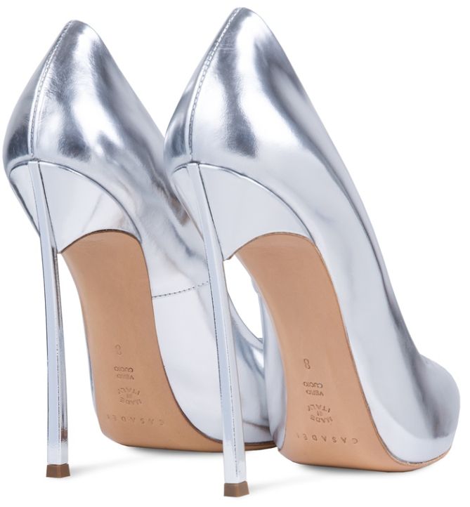 casadei barbarella blade pumps silver 2