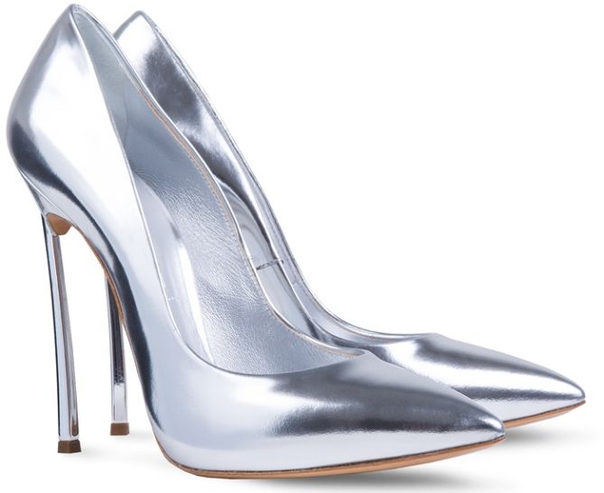 casadei barbarella blade pumps silver 4