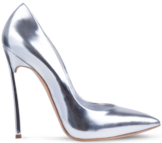 casadei barbarella blade pumps silver