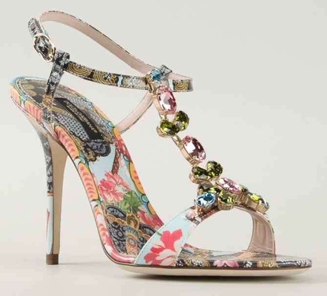 dolce gabbana jeweled t strap sandals