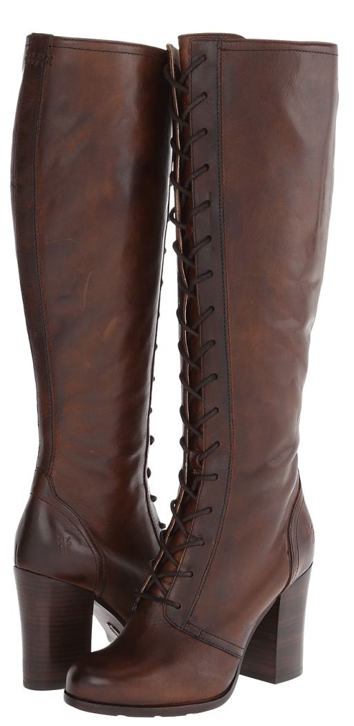 frye  parker tall lace up boots