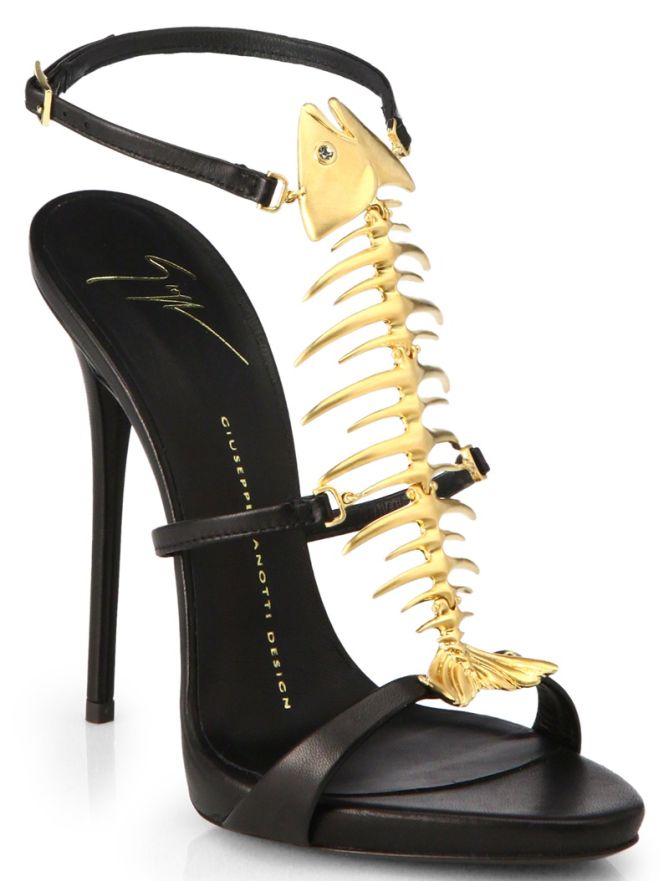 giuseppe zanotti skeletal fishbone sandals