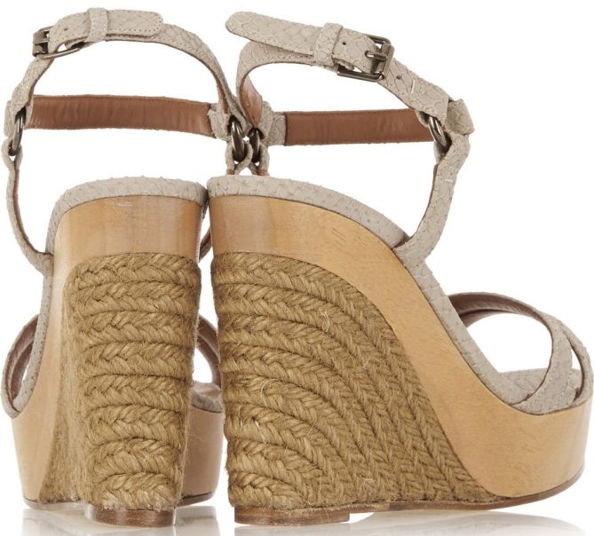 lanvin snake strap wedges 3