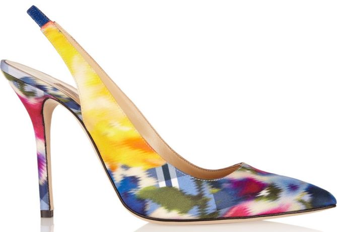 oscar de la renta floral pumps